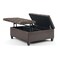 Simplihome Harrison 36"Square Coffee Table Lift Top Ottoman, Transitional